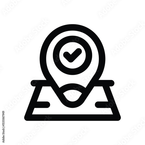 location line icon. Clean and minimalist vector icon for websites, mobile apps, presentations, and logos. Fully scalable and customizable for any project.