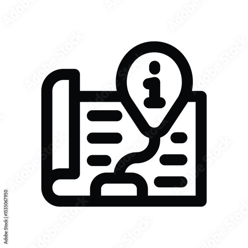 information line icon. Clean and minimalist vector icon for websites, mobile apps, presentations, and logos. Fully scalable and customizable for any project.