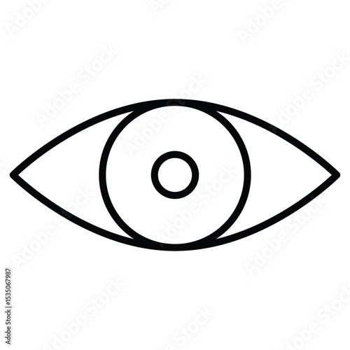 Eye icon Outline isolated logo mark