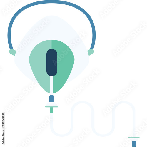 oxygen mask vector flat illustration