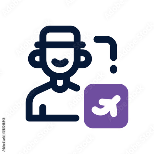 tourist duotone icon. Sleek and modern vector icon for websites, mobile apps, marketing materials, and corporate design. Fully scalable and ready to use.