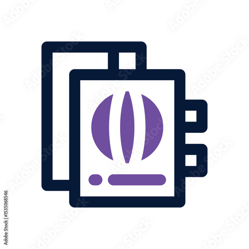 international passport duotone icon. Sleek and modern vector icon for websites, mobile apps, marketing materials, and corporate design. Fully scalable and ready to use.