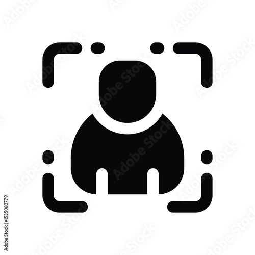 account glyph icon. Strong and solid vector icon for websites, mobile interfaces, presentations, and visual branding. High quality and easy to edit.
