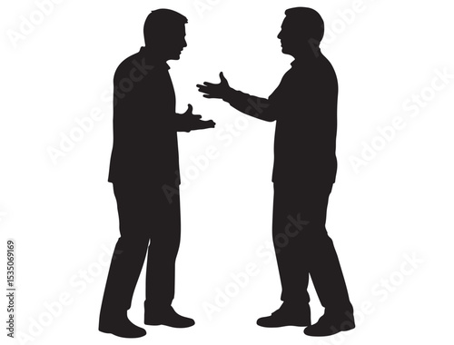 MENS ARGUING SILHOUETTE 