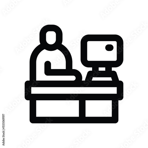 content creator line icon. Clean and minimalist vector icon for websites, mobile apps, presentations, and logos. Fully scalable and customizable for any project.