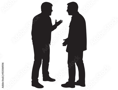 MENS ARGUING SILHOUETTE 