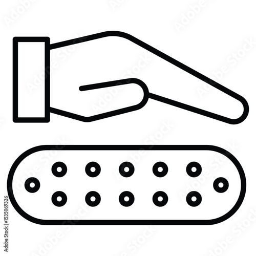 Latex mattress material icon Outline isolated logo mark