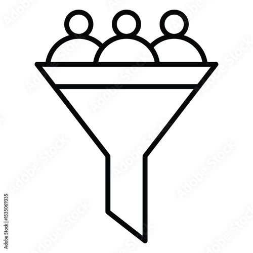 lead conversion icon Outline isolated logo mark