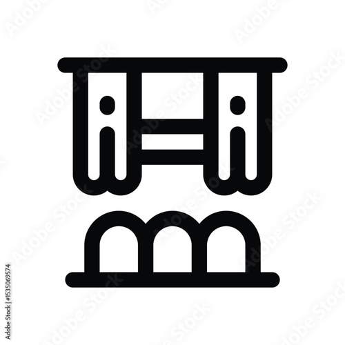 cinema line icon. Clean and minimalist vector icon for websites, mobile apps, presentations, and logos. Fully scalable and customizable for any project.