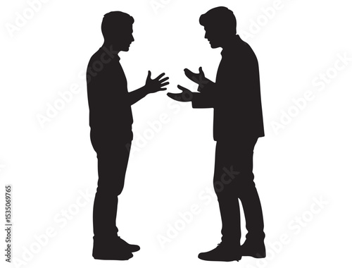 MENS ARGUING SILHOUETTE 