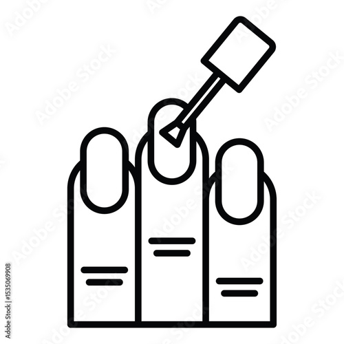 nails polish icon Outline isolated logo mark