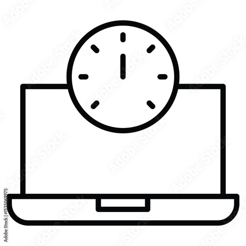 Network speed test icon Outline isolated logo mark