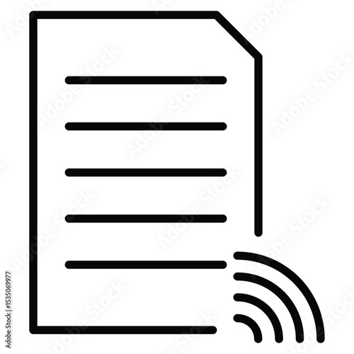 News Feed icon Outline isolated logo mark