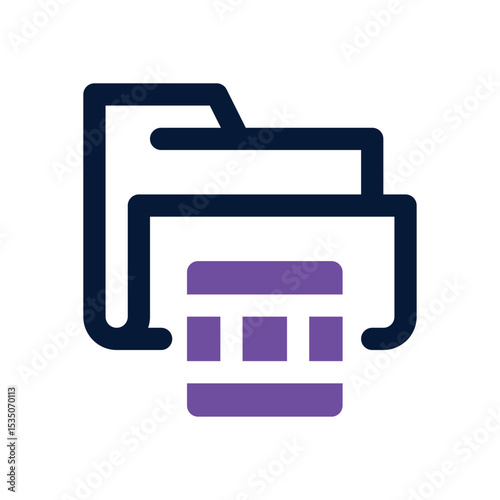 video folder duotone icon. Sleek and modern vector icon for websites, mobile apps, marketing materials, and corporate design. Fully scalable and ready to use.