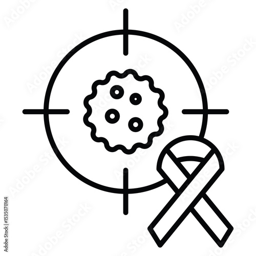 Oncology department icon Outline isolated logo mark
