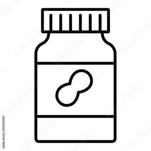 Peanut butter icon Outline isolated logo mark
