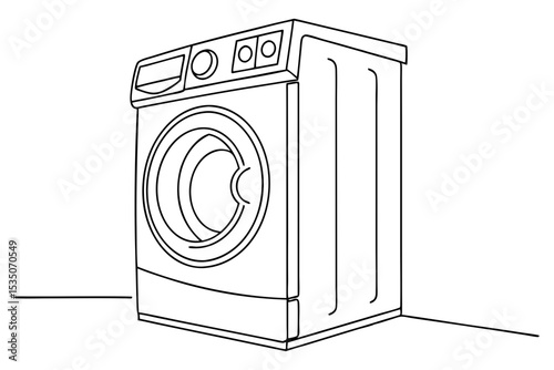Clean Dryer Machine Minimalist Vector Art
