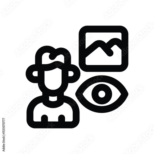 visitor line icon. Clean and minimalist vector icon for websites, mobile apps, presentations, and logos. Fully scalable and customizable for any project.