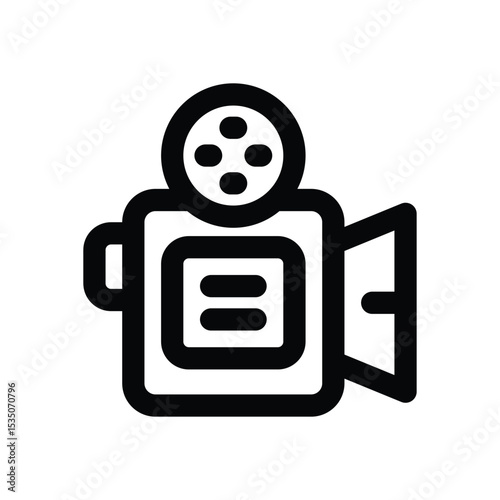 movie line icon. Clean and minimalist vector icon for websites, mobile apps, presentations, and logos. Fully scalable and customizable for any project.