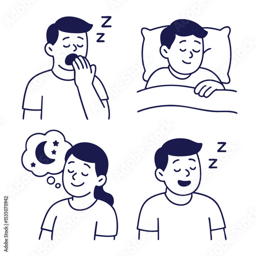 Sleeping, dreaming, yawning, resting, relaxation