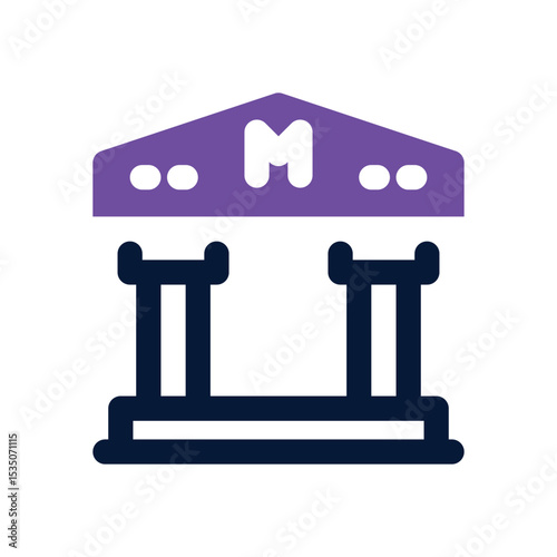 museum duotone icon. Sleek and modern vector icon for websites, mobile apps, marketing materials, and corporate design. Fully scalable and ready to use.