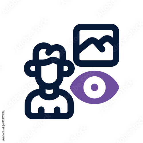 visitor duotone icon. Sleek and modern vector icon for websites, mobile apps, marketing materials, and corporate design. Fully scalable and ready to use.