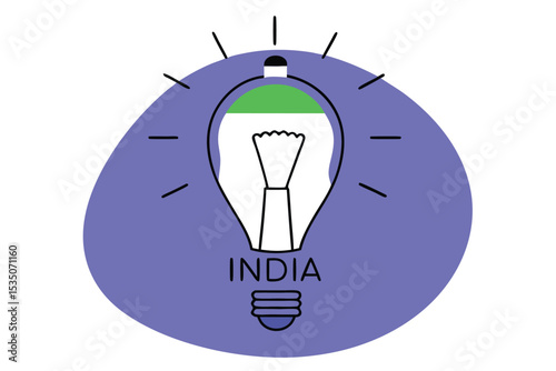 Digital illustration of a glowing incandescent light bulb with detailed filament and base