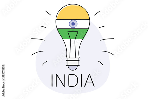 Detailed digital illustration of a glowing incandescent light bulb with filament