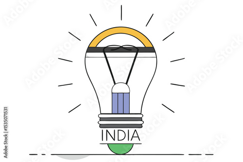 A detailed digital illustration of an incandescent light bulb with high resolution detail and realistic lighting effects