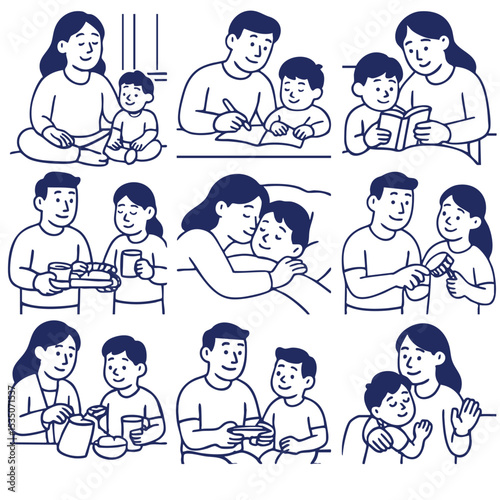 Family activities bonding moments love care parenting storytelling sharing learning