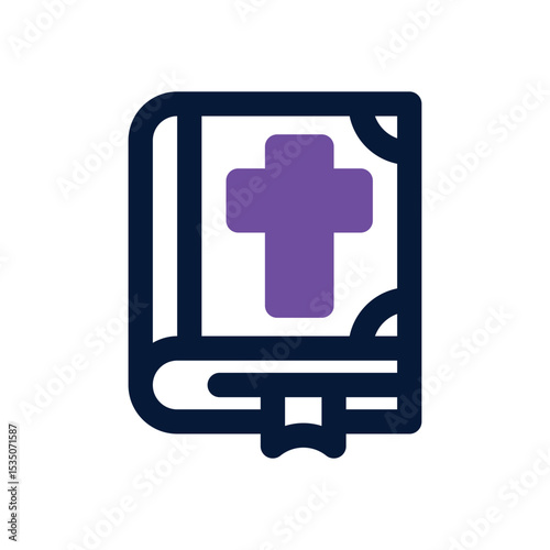 bible duotone icon. Sleek and modern vector icon for websites, mobile apps, marketing materials, and corporate design. Fully scalable and ready to use.
