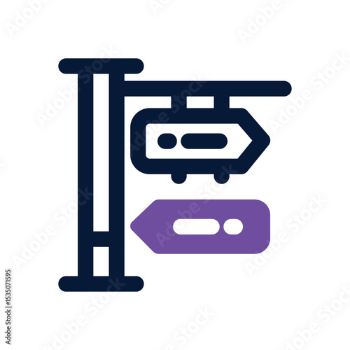 sign post duotone icon. Sleek and modern vector icon for websites, mobile apps, marketing materials, and corporate design. Fully scalable and ready to use.