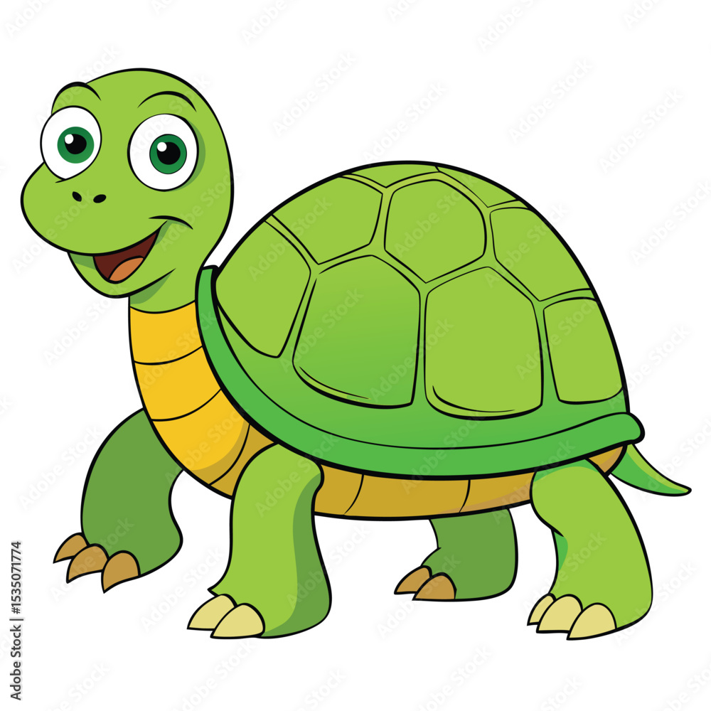 Fototapeta premium Tortoise white background