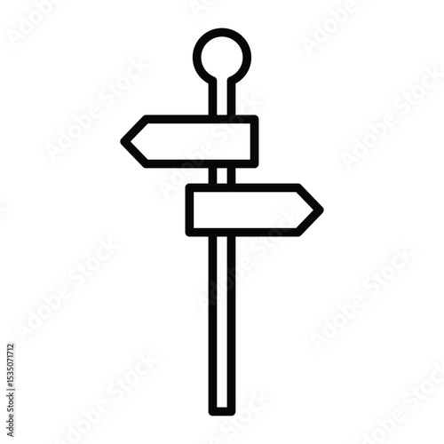 signpost icon Outline isolated logo mark