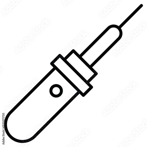 Soldering iron icon Outline isolated logo mark