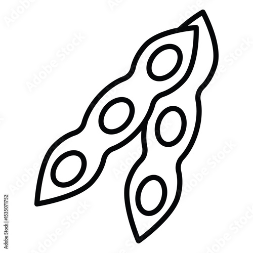 soybeans icon Outline isolated logo mark
