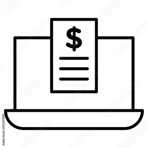 Subscription Model icon Outline isolated logo mark