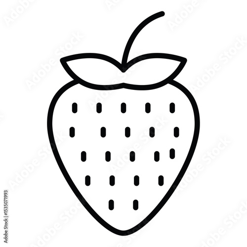 strawberry icon Outline isolated logo mark