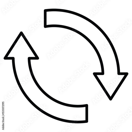 Synchronization icon Outline isolated logo mark