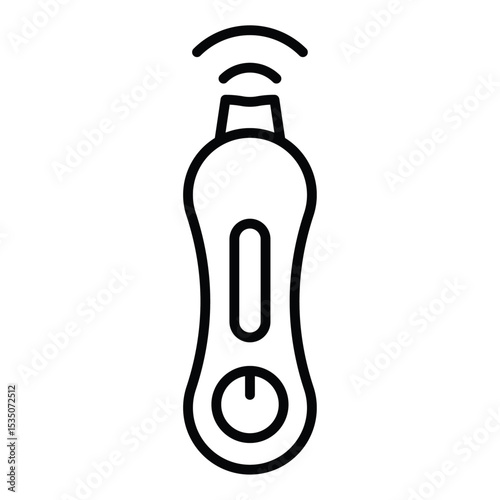 Ultrasonic face skin scrubber icon Outline isolated logo mark