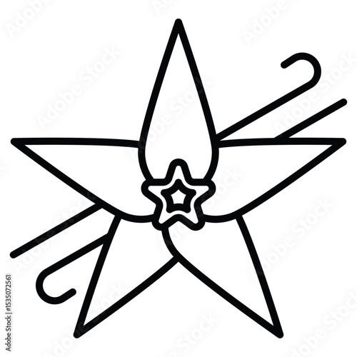 Vanilla icon Outline isolated logo mark