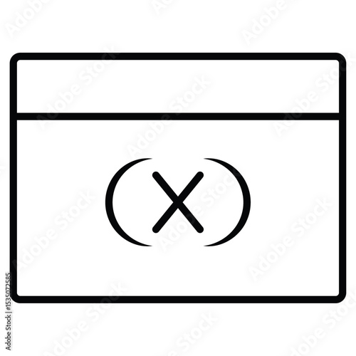 Variable symbol icon Outline isolated logo mark