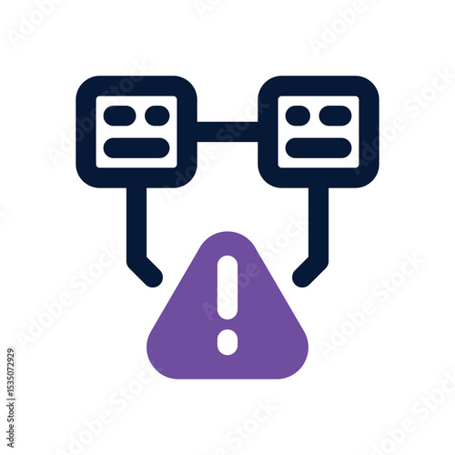 warning duotone icon. Sleek and modern vector icon for websites, mobile apps, marketing materials, and corporate design. Fully scalable and ready to use.