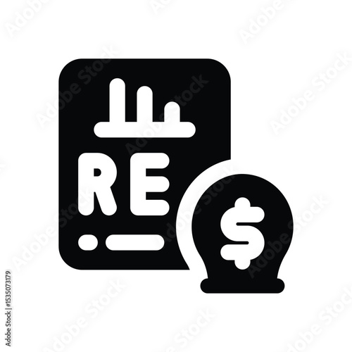 retained earnings glyph icon. Strong and solid vector icon for websites, mobile interfaces, presentations, and visual branding. High quality and easy to edit.
