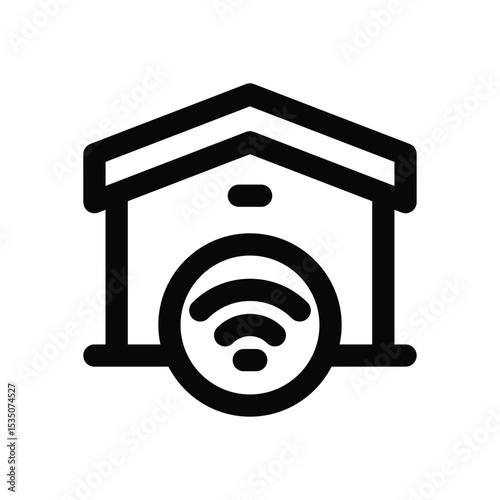 smart home line icon. Clean and minimalist vector icon for websites, mobile apps, presentations, and logos. Fully scalable and customizable for any project.