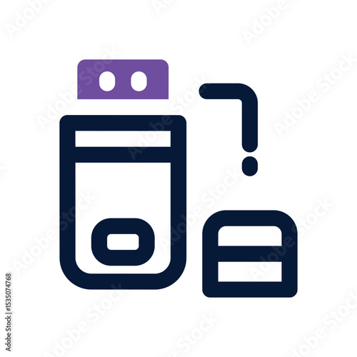 usb duotone icon. Sleek and modern vector icon for websites, mobile apps, marketing materials, and corporate design. Fully scalable and ready to use.