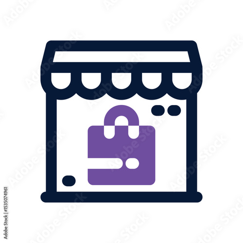 online shop duotone icon. Sleek and modern vector icon for websites, mobile apps, marketing materials, and corporate design. Fully scalable and ready to use.