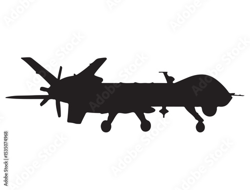 MILITARY DRONE SILHOUETTE 