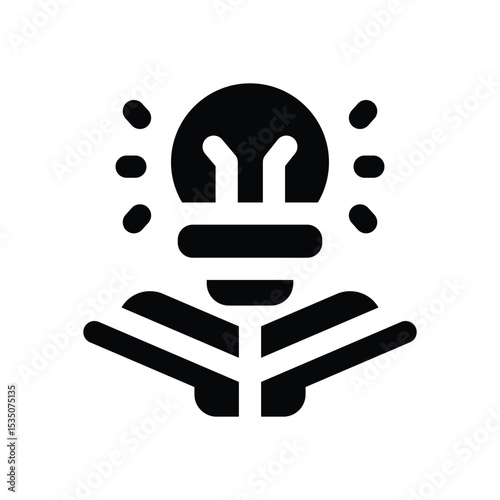 knowledge glyph icon. Strong and solid vector icon for websites, mobile interfaces, presentations, and visual branding. High quality and easy to edit.