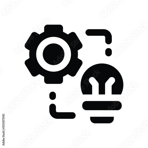 implementation glyph icon. Strong and solid vector icon for websites, mobile interfaces, presentations, and visual branding. High quality and easy to edit.
